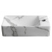MARGITHA keramické umývadlo 38x22cm, otvor pre batériu vpravo, carrara