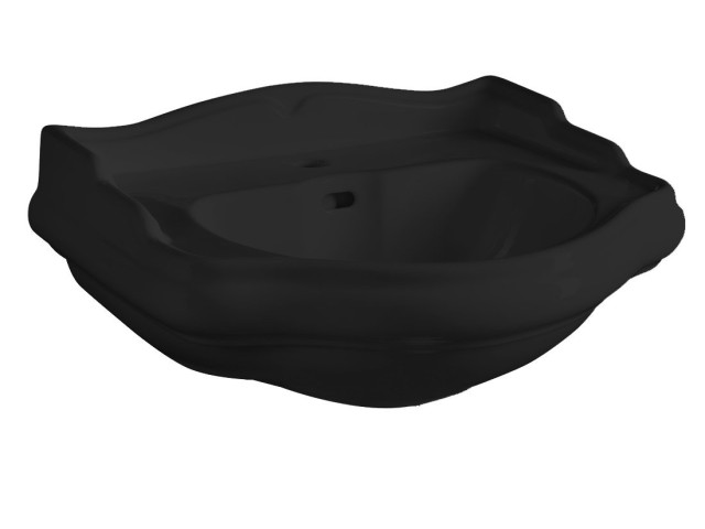 RETRO keramické umývadlo 56x46, 5cm, čierna mat
