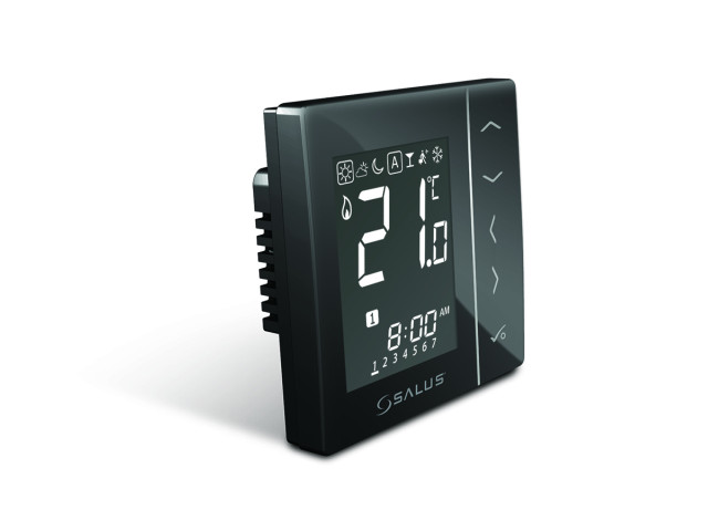 VS30B - Týždenný programovateľný termostat Čierny 230V