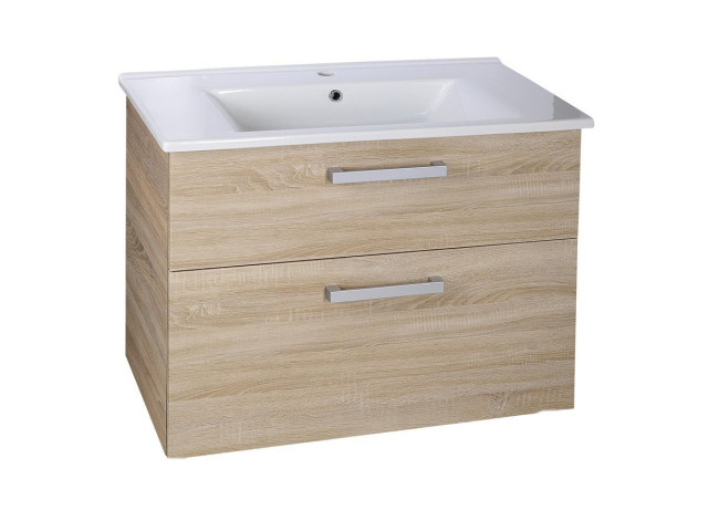 VEGA umývadlová skrinka 82x67,6x43,8 cm, 2xzásuvka, dub platin