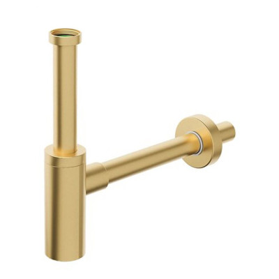 INOXMATER sifón k umývadlu 5/4", odtok 32 mm, nerezová oceľ/matná zlatá