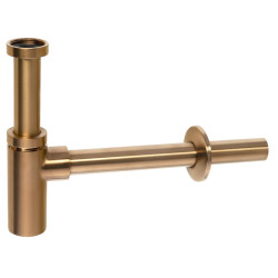 Sifón k umývadlu 5/4", výstup 32 mm, okrúhly, matná meď