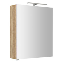 RIWA galerka s LED osvetlením, 60x70x17cm, dub alabama