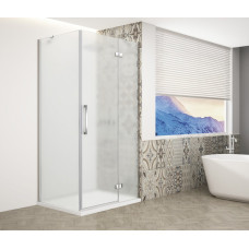 TRINITY CHROME štvorcový sprchový kút 1000x1000 mm, matné sklo, pravý