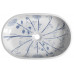 PRIORI keramické umývadlo, 60x13, 5x40 cm, biela s modrým vzorom
