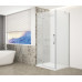 Štvorcový sprchový kút TRINITY CHROME 800x800 mm, matné sklo, ľavý