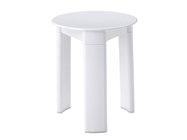 TRIO kúpeľňová stolička, priemer 33x40 cm, biela