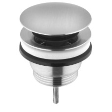 MINIMAL umývadlová výpust 5/4“, univerzálna, veľký kryt, nerez mat