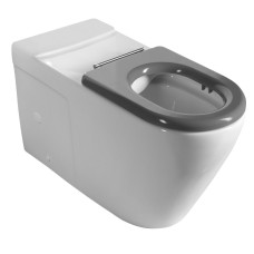 MEDIC WC kombi, zvýšený sedák, Rimless, 37x80 cm, spodný/zadný odpad, biela