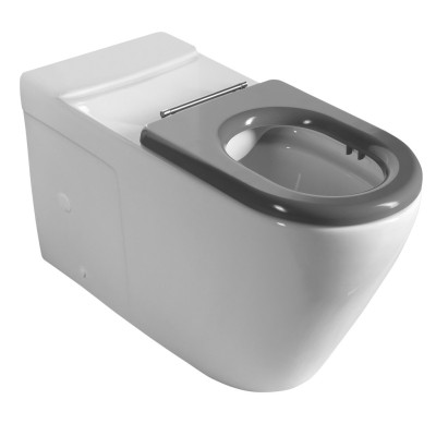 MEDIC WC kombi, zvýšený sedák, Rimless, 37x80 cm, spodný/zadný odpad, biela