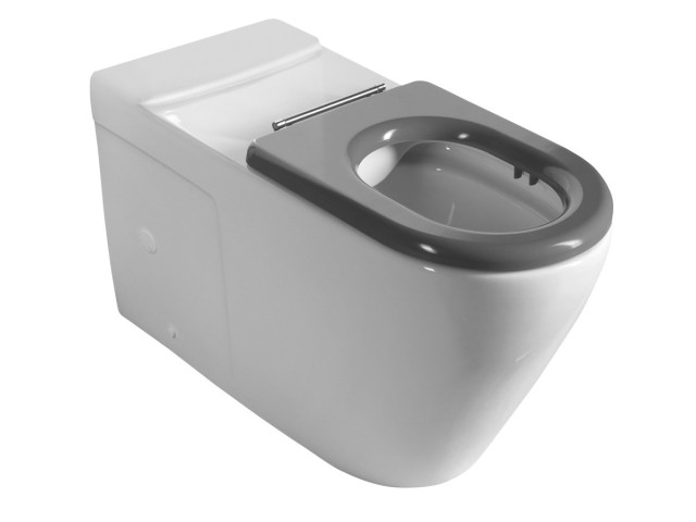 MEDIC WC kombi, zvýšený sedák, Rimless, 37x80 cm, spodný/zadný odpad, biela