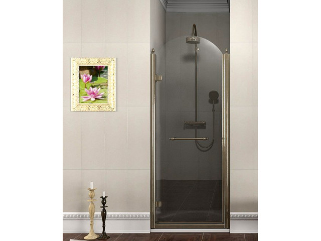 ANTIQUE sprchové dvere otočné, 900mm, ľavé, ČÍRE sklo, bronz