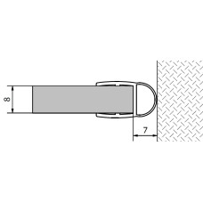 VITRA LINE tesnenie medzi sklo a stenu, 2000mm, na sklo 8mm