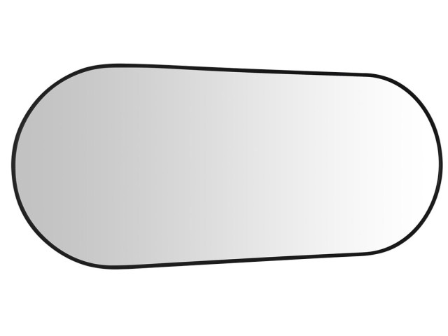 Oválne zrkadlo AROWANA v ráme 120x50cm, čierne matné