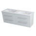 KALI umyvadlová skříňka s umyvadlem 150x50x46 cm, bílá