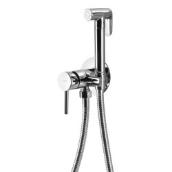 Skrytá bidetová batéria so Stop spray, hadica 1,2 m, okrúhla, chrómová