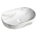 CALEO keramické umývadlo na dosku, 60x42cm, bianco carrara
