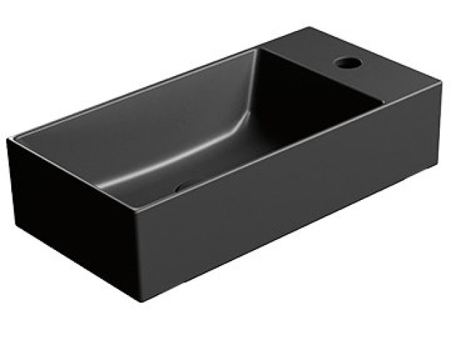 KUBE X keramické umývadlo na dosku 50x25 cm, čierna mat
