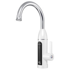 Elektrický vodovodný kohútik RIO s prietokovým ohrievačom vody, 230 V, 3 kW, biela/nehrdzavejúca oceľ