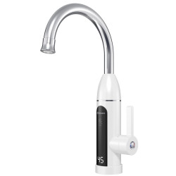 Elektrický vodovodný kohútik RIO s prietokovým ohrievačom vody, 230 V, 3 kW, biela/nehrdzavejúca oceľ