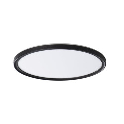 AZPO stropné LED svietidlo, ø 290 mm, 18,5 W, IP54, čierna matná