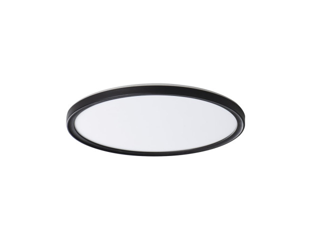 AZPO stropné LED svietidlo, ø 290 mm, 18,5 W, IP54, čierna matná