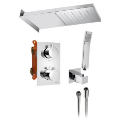 KIMURA podomietkový sprchový set s termostatickou batériou, box, 3 výstupy, chróm