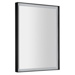 SORT zrkadlo s LED osvetlením 60x80cm, senzor, 2700-6500K, čierna mat