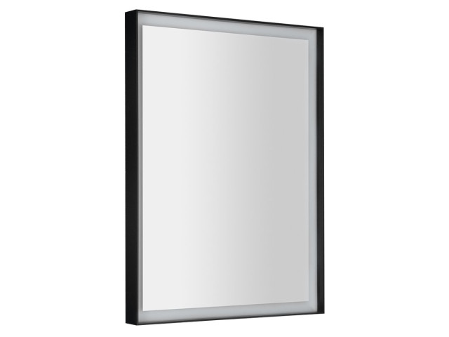 SORT zrkadlo s LED osvetlením 60x80cm, senzor, 2700-6500K, čierna mat