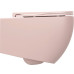 Závesná WC misa INFINITY, bezokrajová, 36,5 x 53 cm, ružová farba Salmon