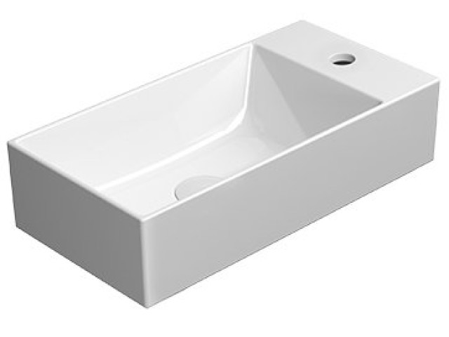 KUBE X keramické umývadlo na dosku 50x25 cm, biela ExtraGlaze
