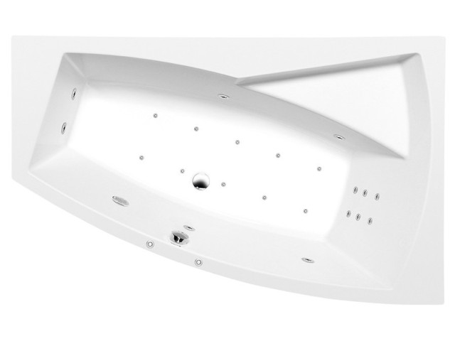 EVIA R HYDRO-AIR masážna vaňa, 160x100x47cm, biela