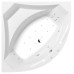 ROSANA HYDRO-AIR masážna vaňa, 140x140x49cm, biela