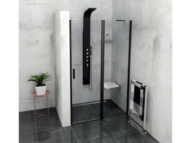 ZOOM LINE BLACK sprchové dvere 1100mm, číre sklo