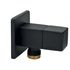 Rohový ventil keramický s krytkou a kovovou pákou 1/2" x 3/8"