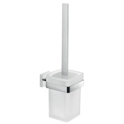 ELBA Zavesená toaletná kefa, mliečne sklo, chróm