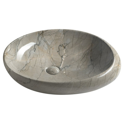 DALMA keramické umývadlo 68x44x16,5 cm, grigio