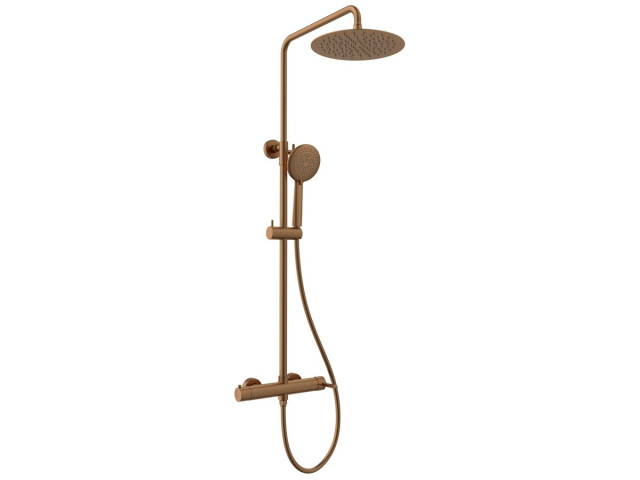 Sprchový stĺp ICONIC s pákovou batériou, matná meď Sprchový stĺp ICONIC s pákovou batériou, matná meď