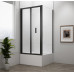 Obdĺžnikový sprchový kút DEEP BLACK 1000x900mm L/P variant, číre sklo