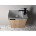 Betónové umývadlo AGOS 40 x 22 cm, ľavé/pravé, sivé pololesklé Betónové umývadlo AGOS 40 x 22 cm, ľavé/pravé, sivé pololesklé