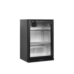 Sklenené otočné dvere minibaru, čierne TEFCOLD BA11H
