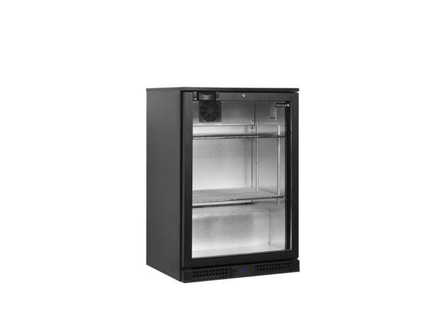 Sklenené otočné dvere minibaru, čierne TEFCOLD BA11H