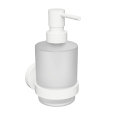 X-ROUND WHITE dávkovač mydla MINI, mliečne sklo, 200ml, biela