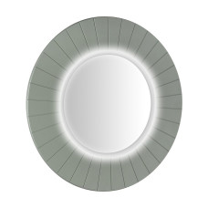LUMIRO STRIP okrúhle zrkadlo s LED osvetlením v ráme ø 75 cm, zelené LUMIRO STRIP okrúhle zrkadlo s LED osvetlením v ráme ø 75 cm, zelené