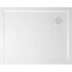 Sprchová vanička XENA z liateho mramoru, obdĺžniková 100x80cm, biela
