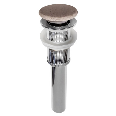 Umyvadlový vývod 5/4“, click-clack, betónová zátka, biely pieskovec