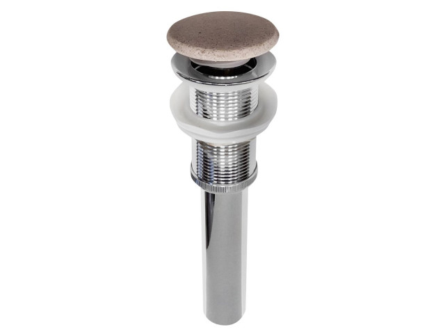 Umyvadlový vývod 5/4“, click-clack, betónová zátka, biely pieskovec