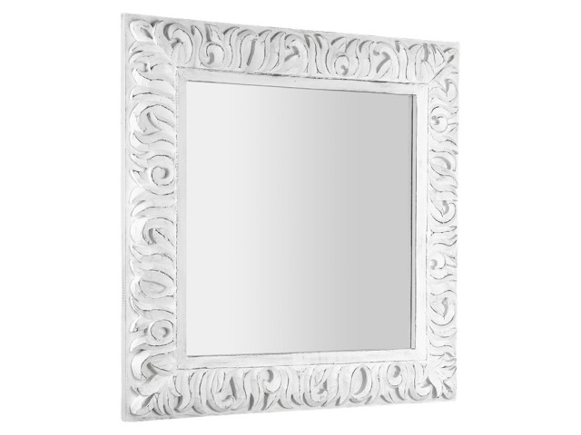 ZEEGRAS zrkadlo v ráme, 90x90cm, biela