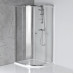 ARLETA štvrťkruhová sprchová zástena 900x900 mm, číre sklo