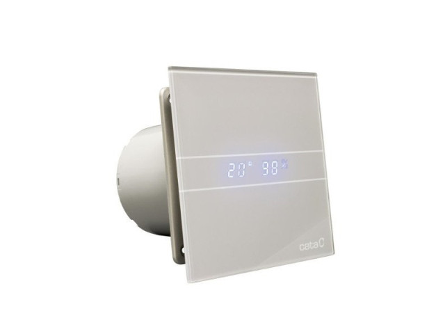 E-100 GSTH kúpeľňový ventilátor axiálny s automatom, 4W / 8W, potrubia 100mm, strieb